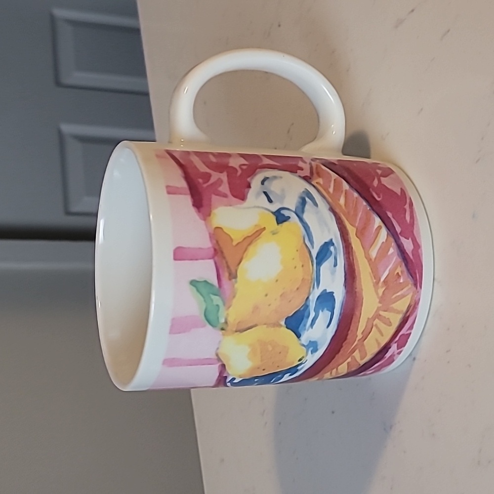 Starbucks 1995 Jackal Designs Lemon Print Coffee Mug